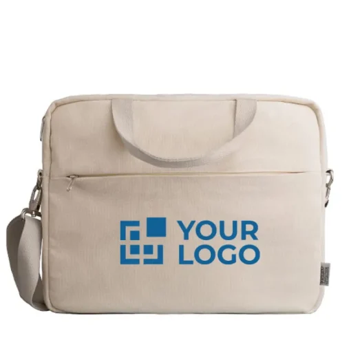 Gift Campaign Cartella porta computer 16'' in cotone riciclato da 330 g/m2> Borse Porta Pc
