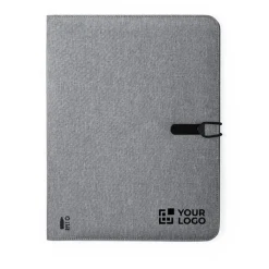Gift Campaign Cartella portablocco con logo A4 multitasche fogli righe Mottled Grey></noscript> Portadocumenti Personalizzati