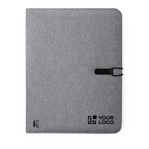 Gift Campaign Cartella portablocco con logo A4 multitasche fogli righe Mottled Grey> Portadocumenti Personalizzati