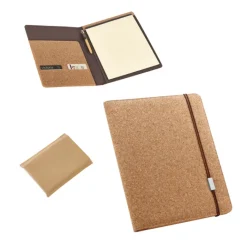 Gift Campaign Cartella portablocco personalizzata A4 in sughero fogli bianchi Cork></noscript> Portadocumenti Personalizzati