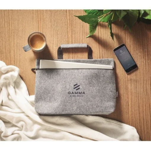 Gift Campaign Cartelle porta computer monoscomparto con tasca interna 15'' RPET Felt> Borse Porta Pc