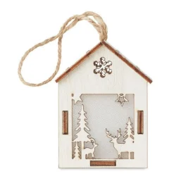 Gift Campaign Casetta in MDF con luce interna e motivi natalizi Decorazione Lampion></noscript> Gadget Natalizi