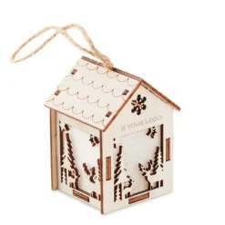 Gift Campaign Casetta in MDF con luce interna e motivi natalizi Decorazione Lampion></noscript> Gadget Natalizi