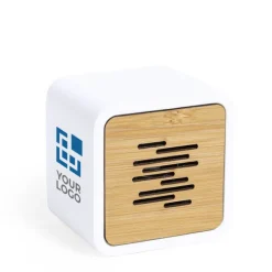 Gift Campaign Cassa a cubo promozionale con Bluetooth 5.0 in bambù e PLA Wind></noscript> Casse Personalizzate