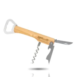 Gift Campaign Cavatappi in acciaio inox e bambù con coltellino e apribottiglie> Cavatappi Personalizzati