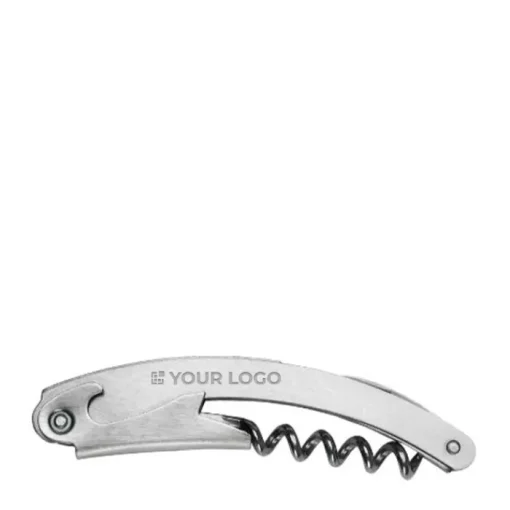Gift Campaign Cavatappi in metallo comodo e maneggevole con logo inciso Metal> Cavatappi Personalizzati