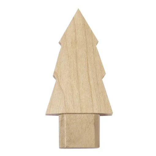 Gift Campaign Chiavetta USB in legno a forma di abete con cappuccio da 16GB> Gadget Natalizi