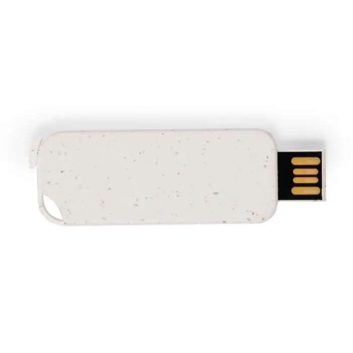Gift Campaign Chiavetta USB rettangolare e retrattile con corpo in paglia di grano> Chiavette Usb Ecologiche