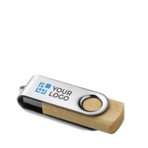 Gift Campaign Classica chiavetta USB con corpo in legno e clip in metallo Woodmate> Gadget Ecologici|Chiavette Usb Ecologiche