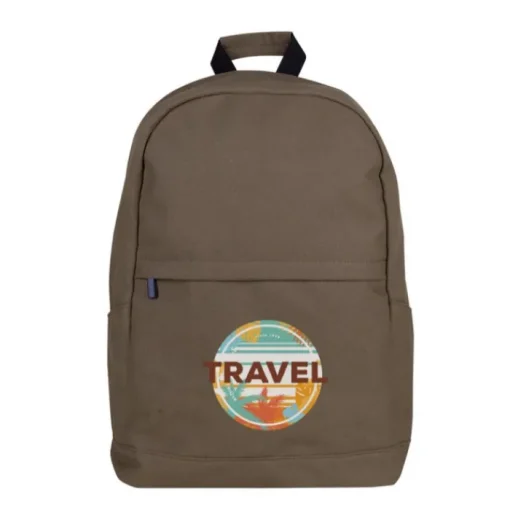 Gift Campaign Classico zaino per laptop in cotone con tasche laterali 15'' 350 g/m2> Zaini Porta Pc