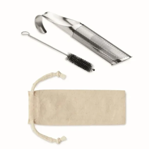 Gift Campaign Colino da tè a forma di tubo in acciaio inox con spazzolino Ceylon> Altri Utensili Da Cucina