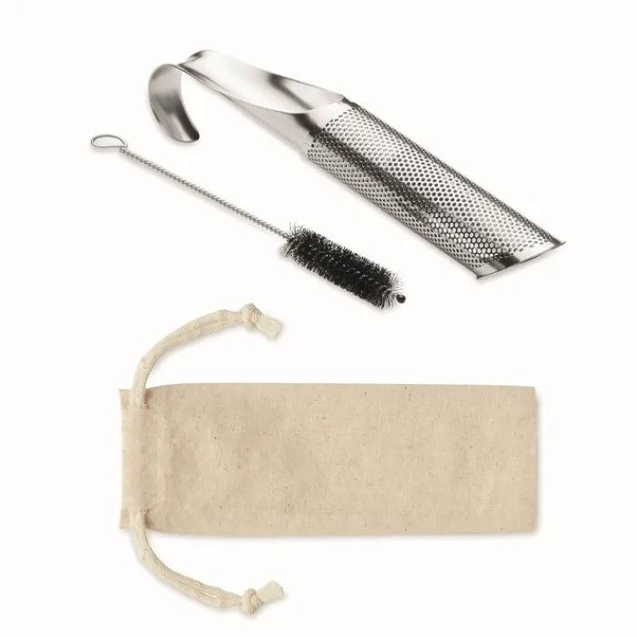 Gift Campaign Colino da tè a forma di tubo in acciaio inox con spazzolino Ceylon> Altri Utensili Da Cucina