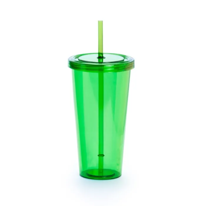 Gift Campaign Colorati bicchieri personalizzati trasparenti con cannuccia 750ml Straw> Bicchieri Di Plastica Personalizzati