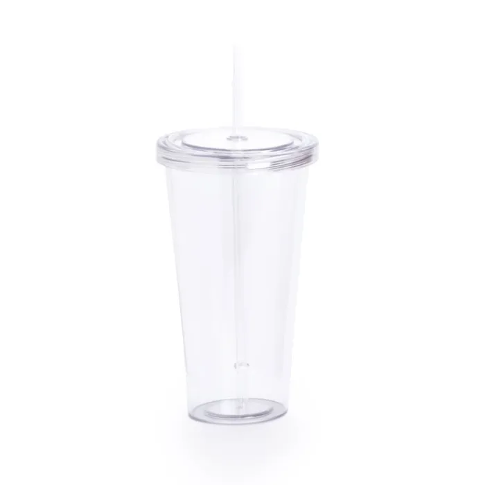 Gift Campaign Colorati bicchieri personalizzati trasparenti con cannuccia 750ml Straw> Bicchieri Di Plastica Personalizzati