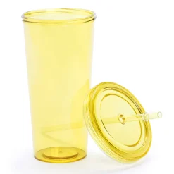 Gift Campaign Colorati bicchieri personalizzati trasparenti con cannuccia 750ml Straw></noscript> Bicchieri Di Plastica Personalizzati