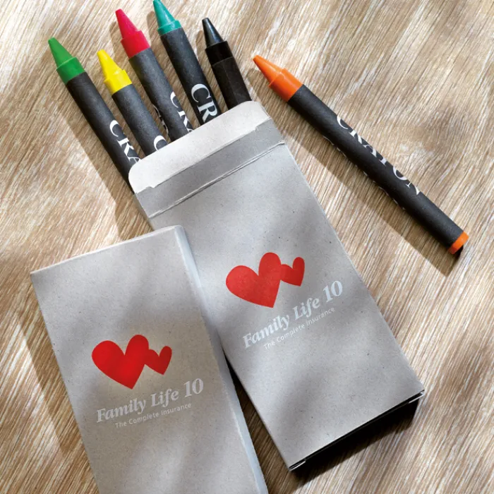 Gift Campaign Colori a cera più tonalità scatola di cartone personalizzabile Wax 6> Regali Per Bambini|Gadget Per La Scuola