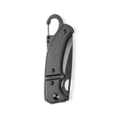 Gift Campaign Coltellini con logo lama fustellata in acciaio e moschettone Inox Clip> Coltellini