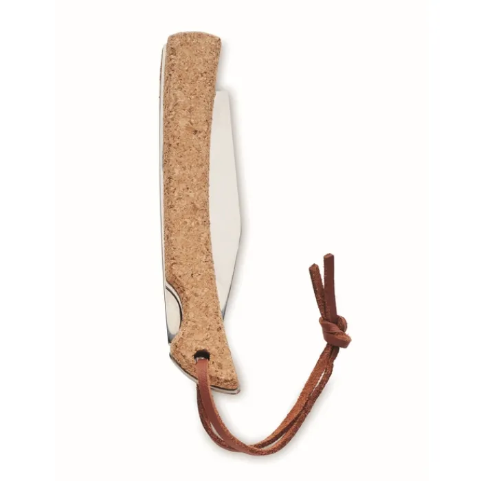 Gift Campaign Coltellino pieghevole in acciaio inox con manico rivestito in sughero> Coltellini
