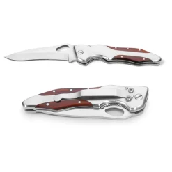 Gift Campaign Coltellino tascabile in acciaio e legno con chiusura di sicurezza></noscript> Coltellini