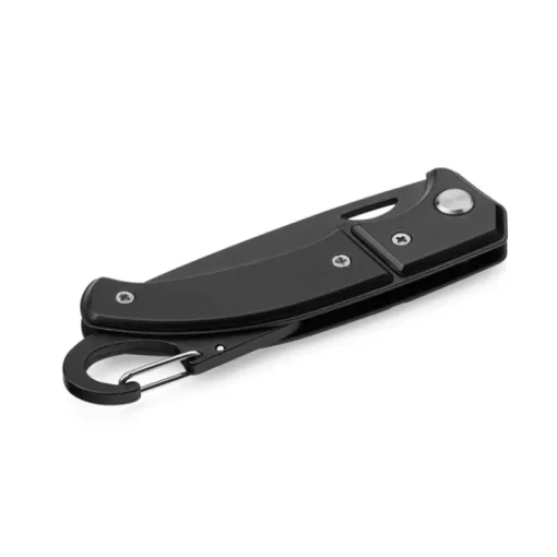 Gift Campaign Coltello tascabile in acciaio con chiusura di sicurezza e moschettone> Coltellini