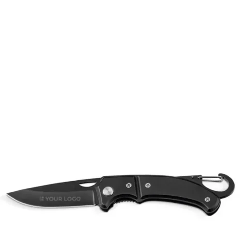 Gift Campaign Coltello tascabile in acciaio con chiusura di sicurezza e moschettone> Coltellini