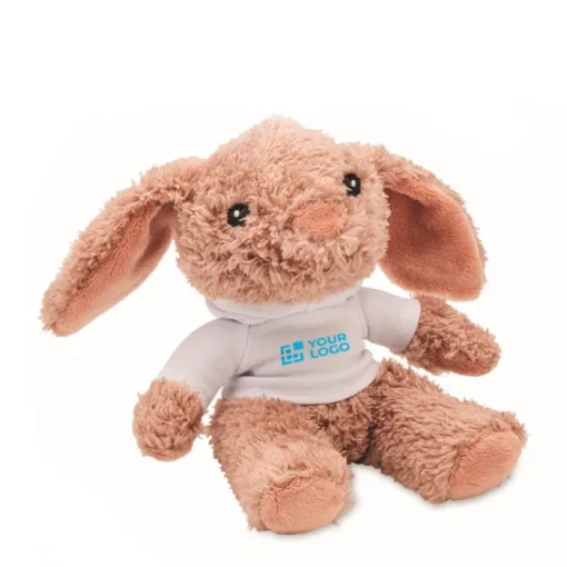 Gift Campaign Coniglietto di peluche con felpa bianca personalizzabile> Peluche