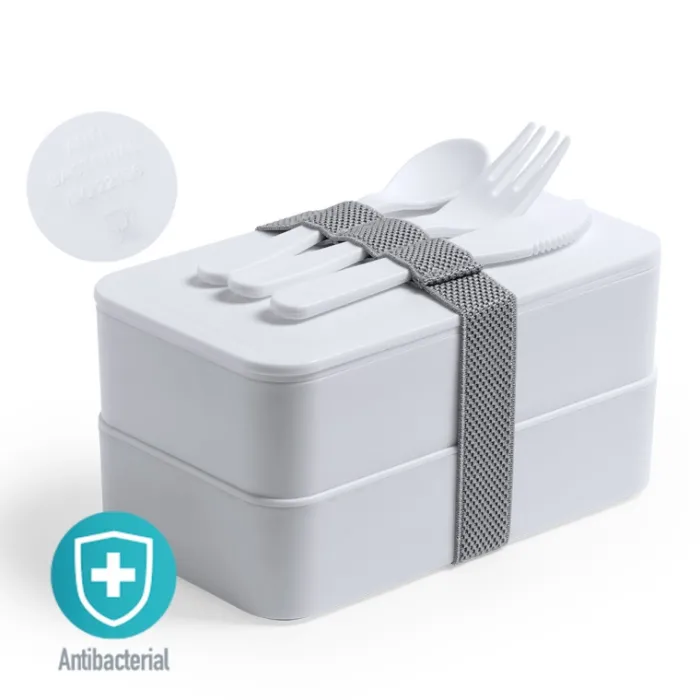 Gift Campaign Contenitori take away personalizzati con posate 1,4l Antibacterial> Gadget Per Medici E Infermieri|Porta Pranzo