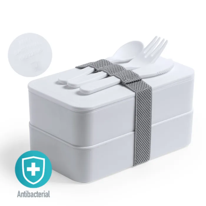 Gift Campaign Contenitori take away personalizzati con posate 1,4l Antibacterial> Gadget Per Medici E Infermieri|Porta Pranzo