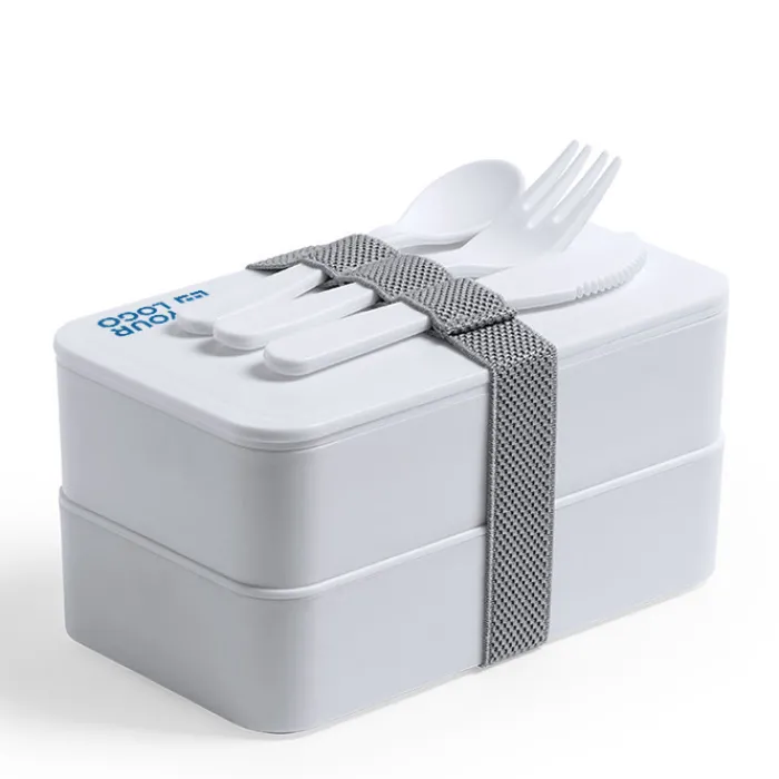 Gift Campaign Contenitori take away personalizzati con posate 1,4l Antibacterial> Gadget Per Medici E Infermieri|Porta Pranzo