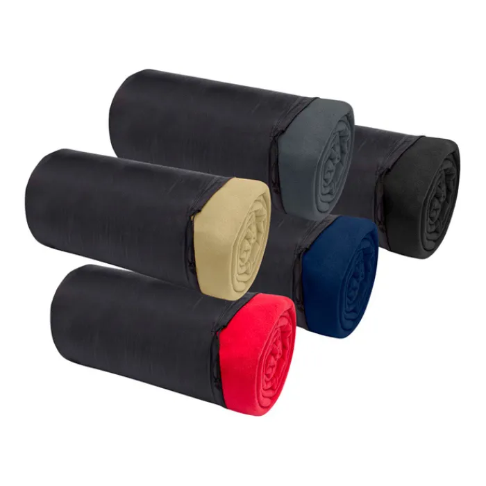 Gift Campaign Coperta a quadri in pile con borsa per il trasporto 200 g/m2> Coperte