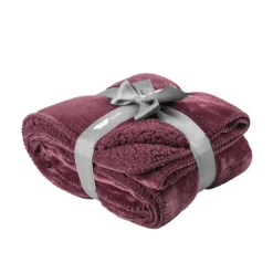Gift Campaign Coperta con logo double face lato vellutato lato sherpa Rainy Day><noscript><img width=