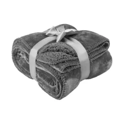 Gift Campaign Coperta con logo double face lato vellutato lato sherpa Rainy Day><noscript><img width=