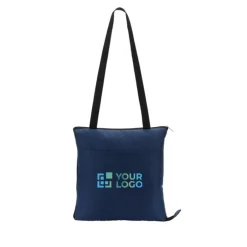 Gift Campaign Coperta da picnic pieghevole in poliestere che si trasforma in Shopper></noscript> Coperte