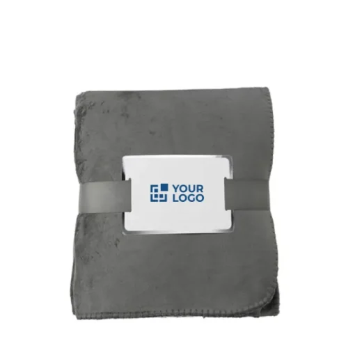Gift Campaign Coperta ecologica con nastro personalizzabile 190 g/m2 Soft Touch> Coperte