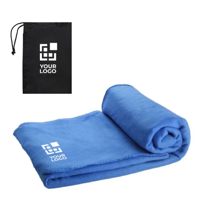 Gift Campaign Coperta in colori assortiti con sacchetto coulisse 200 g/m2 Summit> Coperte