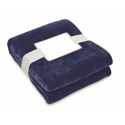 Gift Campaign Coperta in flanella con nastro e cartoncino con logo 280 g/m2 Nap RPET> Coperte