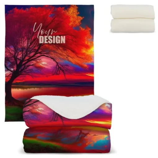 Gift Campaign Coperta in pile ultra morbido per sublimazione da 510 g/m2 Sherpa> Coperte