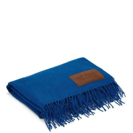 Gift Campaign Coperta molto soffice con patch personalizzabile in rPET da 180 g/m2> Coperte