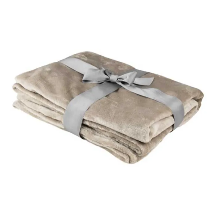 Gift Campaign Coperta morbida 4 colorazioni con nastrino personalizzabile Cosy> Coperte