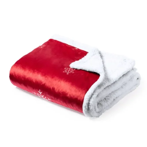 Gift Campaign Coperta natalizia in coral fleece e sherpa da 380 g/m2 SnowFlake> Gadget Natalizi
