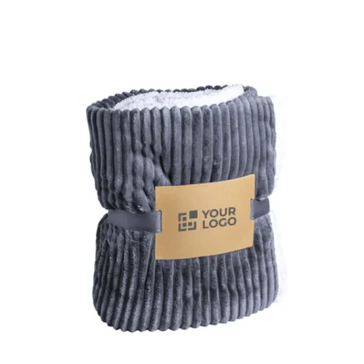 Gift Campaign Coperta pesante in sherpa nastro e biglietto stampabile 440 g/m2 Nepal> Coperte