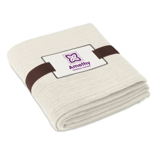 Gift Campaign Coperte pile nastro biglietto personalizzabile 240 gr/m2 Yellow Stone> Coperte