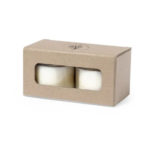 Gift Campaign Coppia di 2 candele personalizzate profumate ai fiori di Fresia> Candele