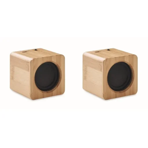Gift Campaign Coppia di mini casse personalizzate con involucro in bambù Double Set> Casse Personalizzate