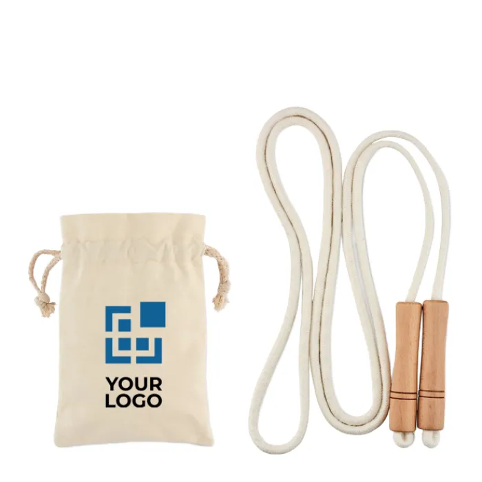 Gift Campaign Corda per saltare cotone manici legno in sacchetto stampabile Nature> Giochi E Passatempo