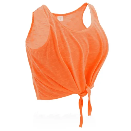 Gift Campaign Crop top da donna con nodo in in morbido poliestere 130 g/m2> Gadget Palestra|Magliette Personalizzate
