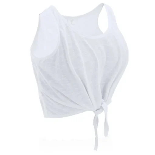 Gift Campaign Crop top da donna con nodo in in morbido poliestere 130 g/m2> Gadget Palestra|Magliette Personalizzate