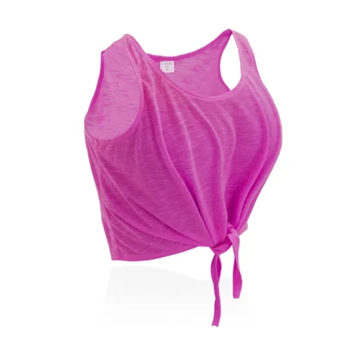 Gift Campaign Crop top da donna con nodo in in morbido poliestere 130 g/m2> Gadget Palestra|Magliette Personalizzate