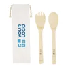 Gift Campaign Cucchiaio e forchetta in legno per insalata con sacchetto Bamboo> Altri Utensili Da Cucina