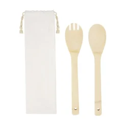 Gift Campaign Cucchiaio e forchetta in legno per insalata con sacchetto Bamboo></noscript> Altri Utensili Da Cucina